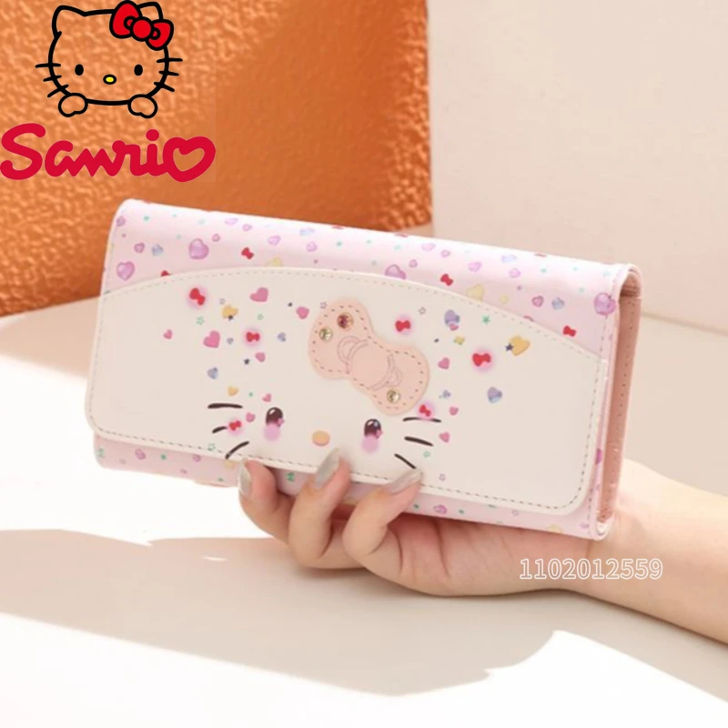 

Hello Kitty New Wallet Luxury Brand Fashion Women's Wallet Large Capacity Multiple Card Slots Cartoon Coin Purse High Quality