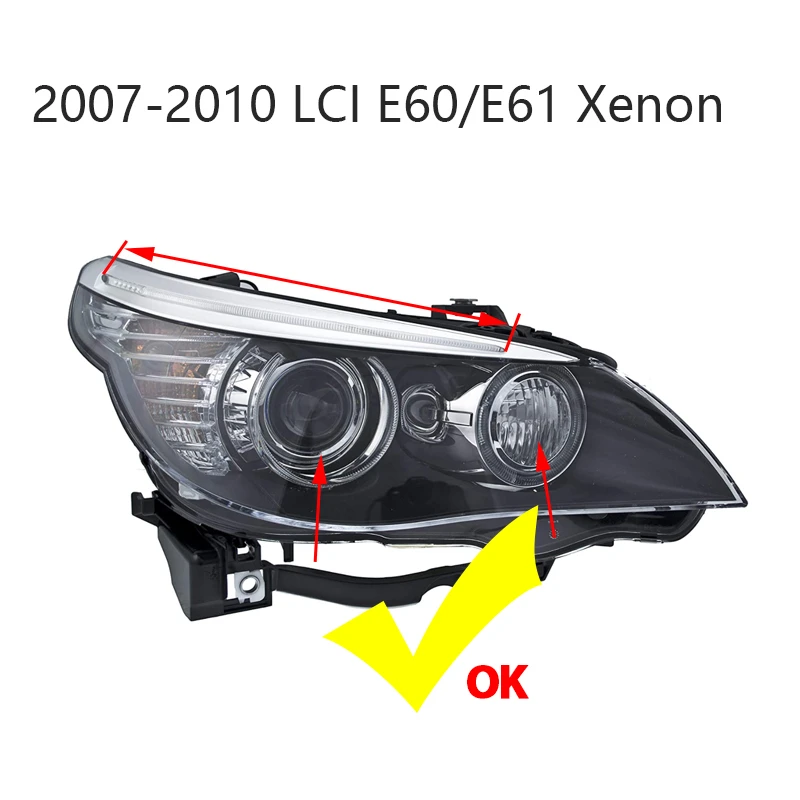 160W White Error Free LED Angel Eyes Marker Lights Bulbs white for BMW 5 Series E60 E61 LCI Xenon Headlight 2008-2010