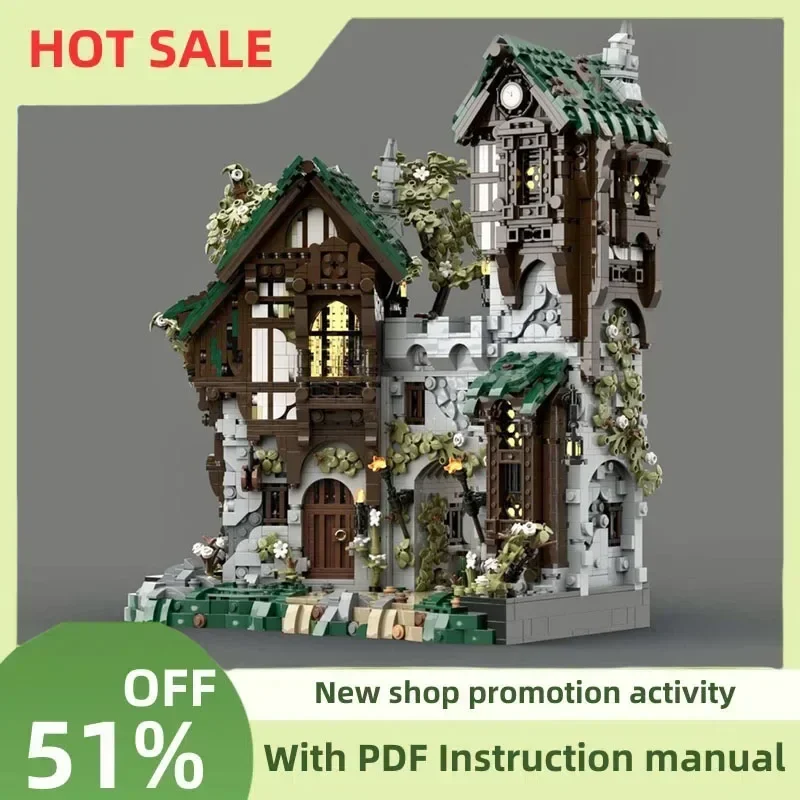 

New 4548Pcs Moc Medieval Fantasy Display Series Street View Gate Keepers Model Diy Creative Ideas Toys Gifts Custom Puzzles