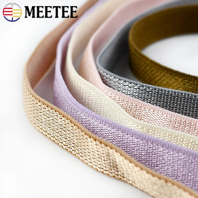 5/10/20M 8mm Nylon Elastic Band Bra Strap Rubber Bands Underwear Soft Stretch Belt Spring Ribbon Tape DIY Sewing Accessories