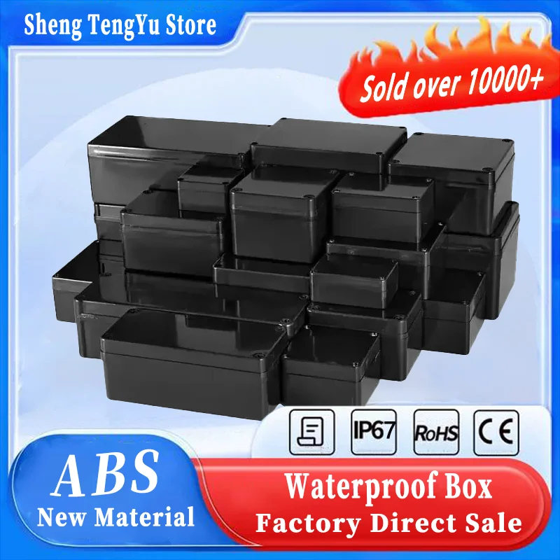 

ABS Waterproof Box Housing Electronic Safe Case Plastic Boxes Black Wire Junction Box Plastic Organizer IP67 Waterproof Enclosur