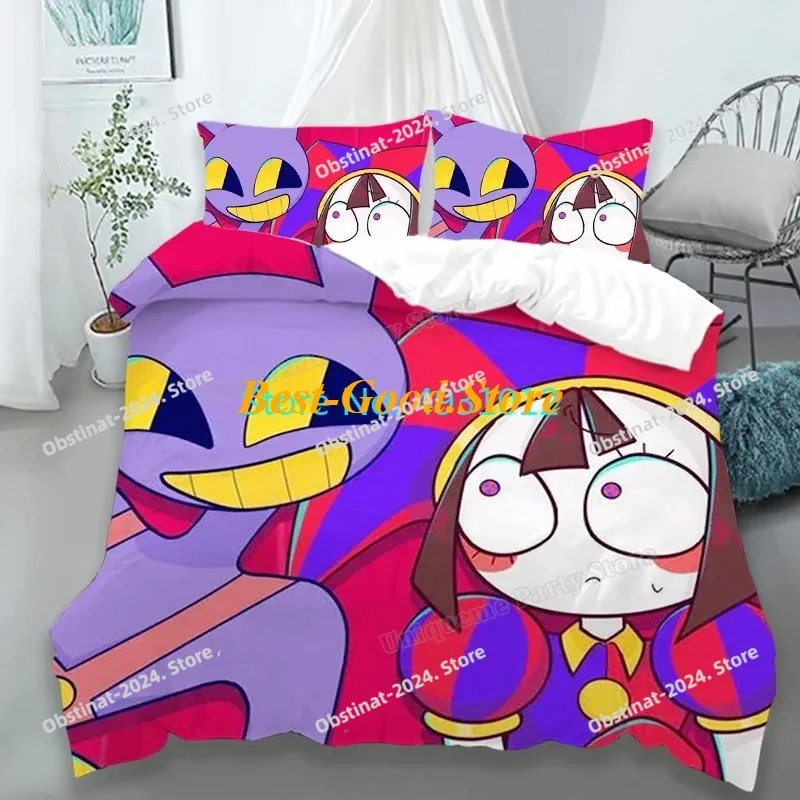

New Amazing Digital Anime Circus Child Bedding Set Pillowcase Bedclothes Decor 3D Print Kids Boy Girl Quilt Duvet Cover Gift