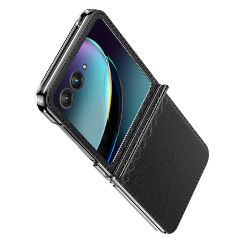 

Для Motorola Razr 40 Ultra Moto Razr40 + Plus 2023 Роскошный кожаный чехол в клетку с полным покрытием защита от петель противоударный чехол для телефона