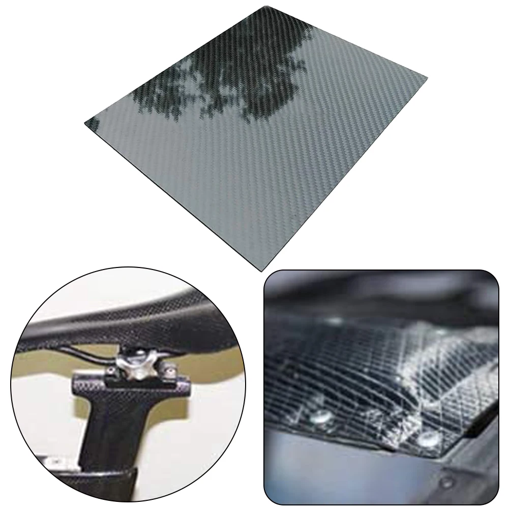 125mm X 75mm 3K Full Carbon Fiber Plate Panel Sheets 0.5mm 1mm 1.5mm 2mm 3mm Thickness Twill Carbon Fiber Model Material