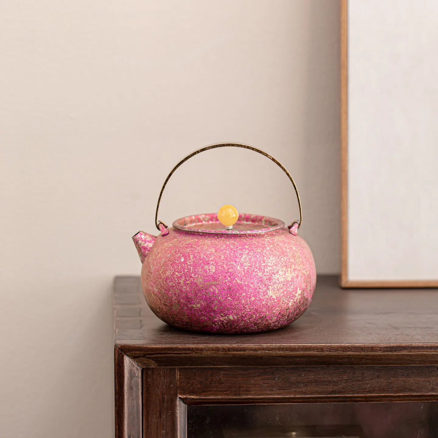 Pure Small Full Kettle Chinese Loop-Handled Teapot Light Luxury Kettle Large Teapot Retro Boiled Tea Kettle