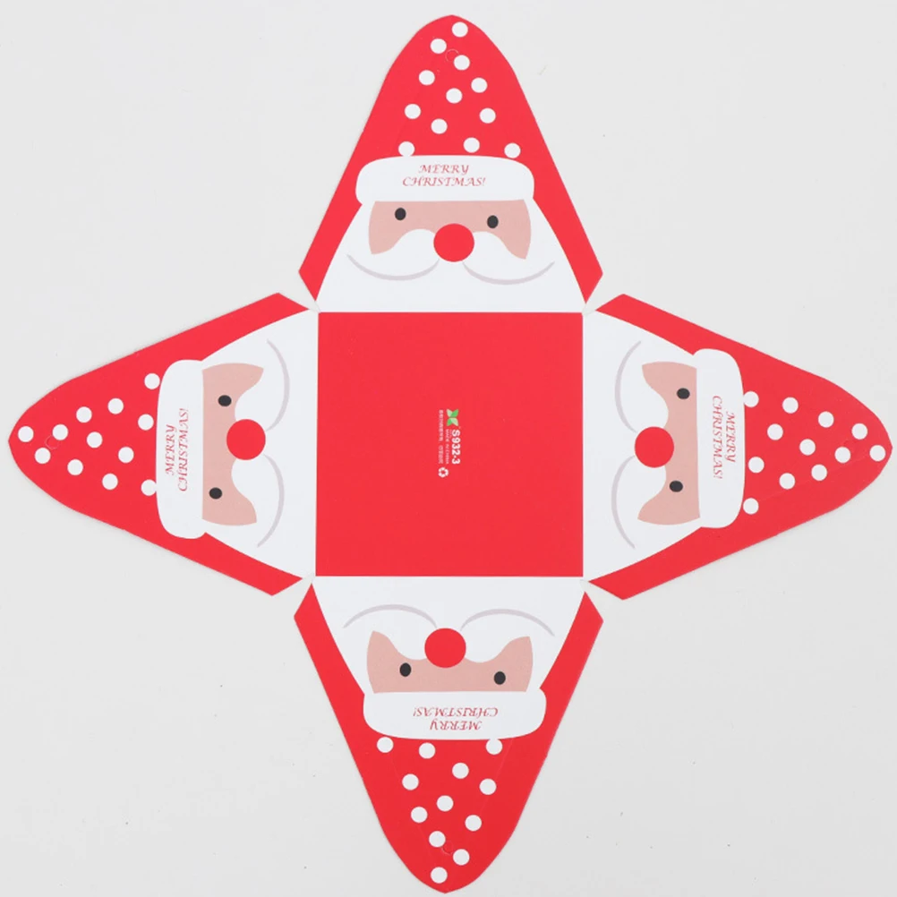

1 set Christmas Candy Box Pyramid Shaped Party Boxes Unique Design Gift Children Strip Pattern Creative Style Treat for Kids