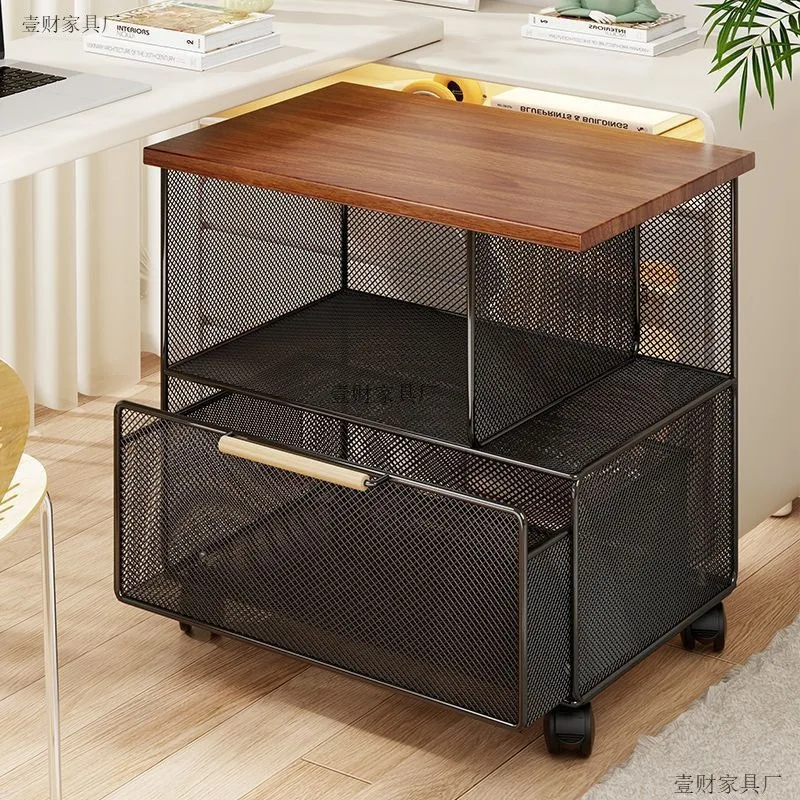 Office shelves, under-desk removable data storage cabinets