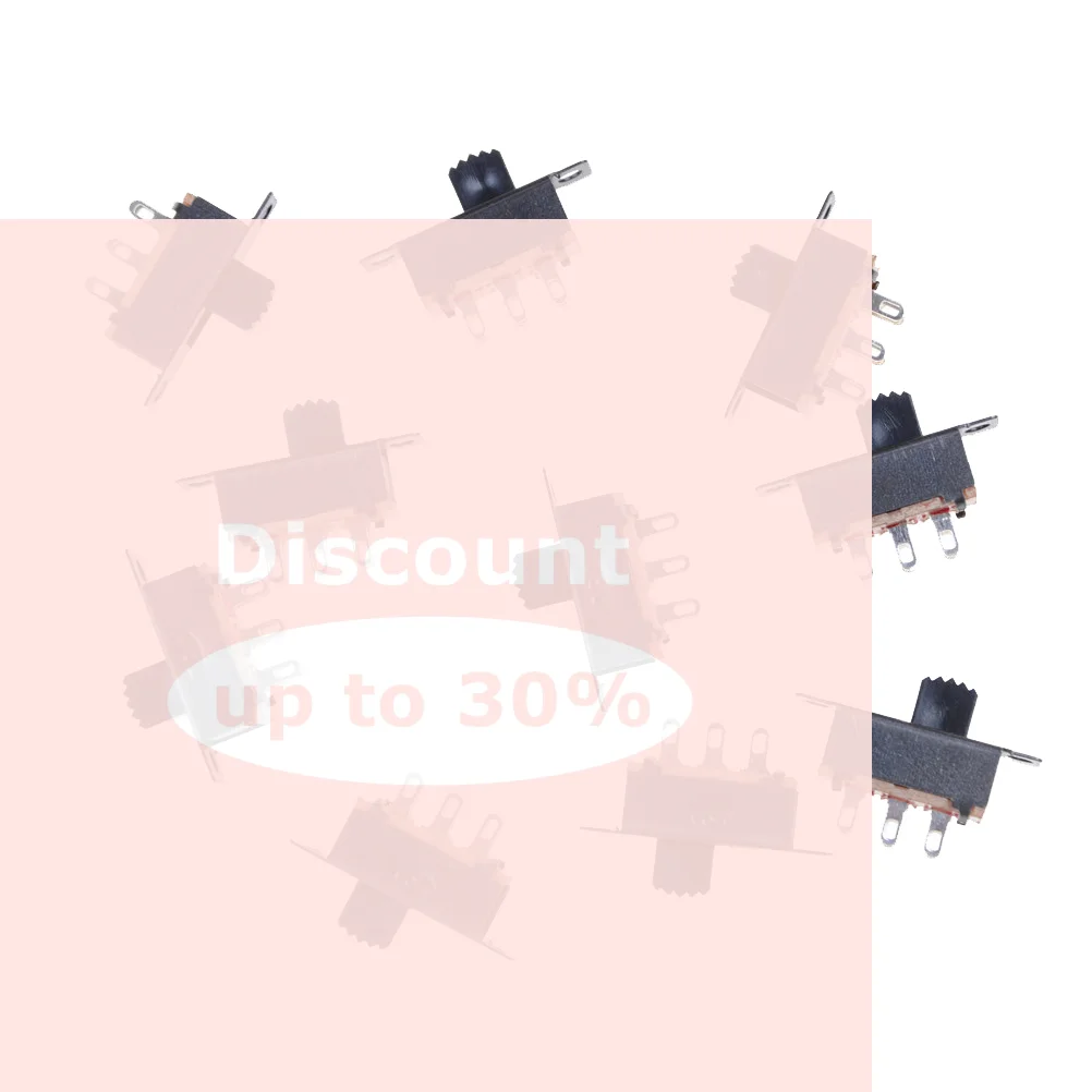 [10Pcs 2 Position DPDT 2P2T Panel Mount Vertical Slide Switch 6 Pin 0.5A 50V DC]