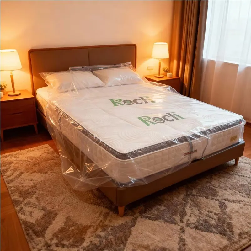 mattress bag queen 4mil Transparent cover for double beds; waterproof and stain-resistant plastic, suitable
