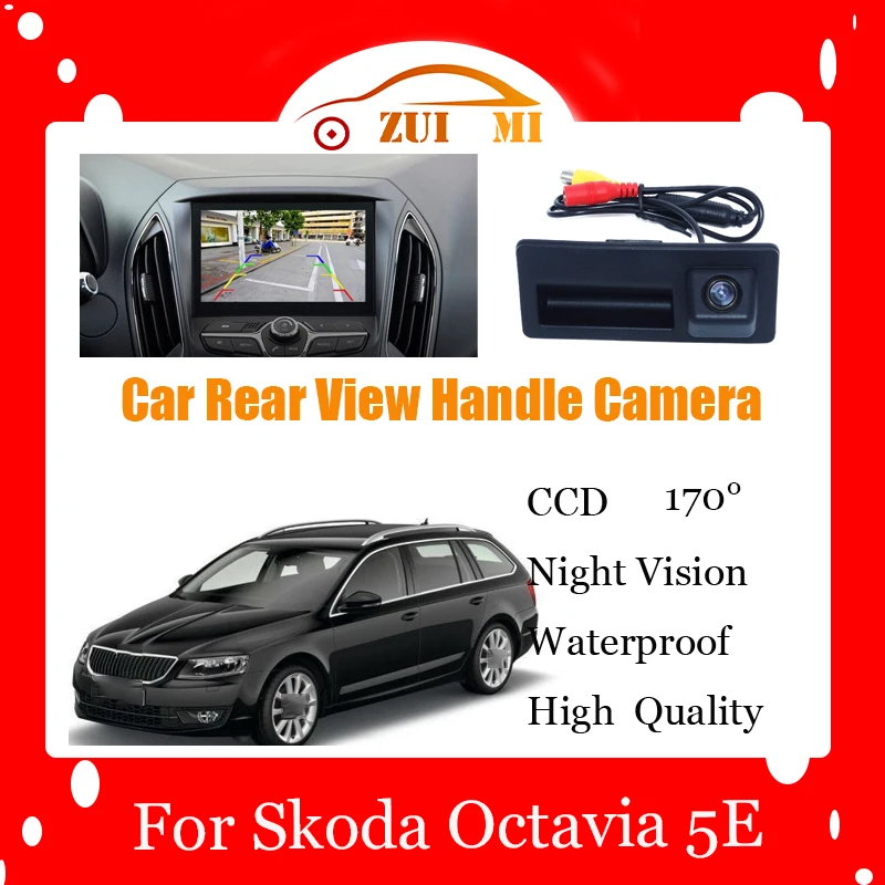 

Car Reverse Rear View Camera For Skoda Octavia 5E 2013~2016 Waterproof CCD Full HD Night Vision Backup Parking Camera