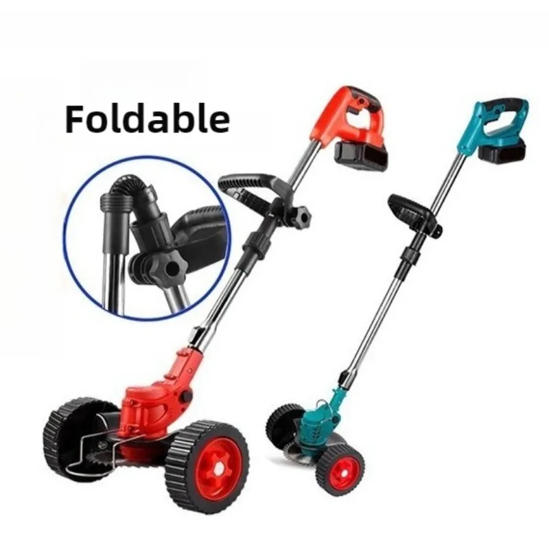 

21V Electric Adjustable Cordless Lawn Mower Blades Lightweight Push Garden Grass Trimmer Cutter Power Tools Foldable Lawn Mower