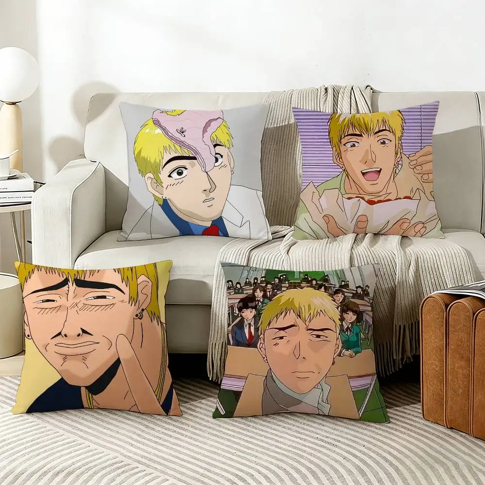 

GTO-onizuka T-Teacher Various Sizes Square Pillow Case For Car Home Bedchamber Decor