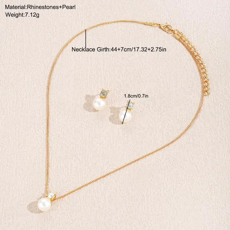 Damenmode-Schmuck mit Kunstperlen im französischen Stil, dezenter Luxus, geeignet für den Alltag, Partys, Bankette, perfektes Geschenk. – Detail 7