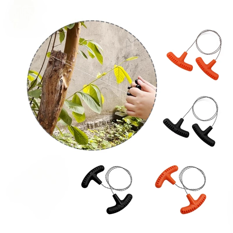 ‌"Stainless Steel Hand-Pulled Wire Rope Saw - Ultra-Thin Survival Tool for Outdoor Camping, Emergency Cutting & Bushcraft"