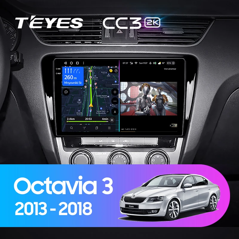 TEYES CC3 2K For Skoda Octavia 3 A7 2013 - 2018 Car Radio Multimedia Video Player Navigation stereo GPS Android 10 No 2din 2 din dvd