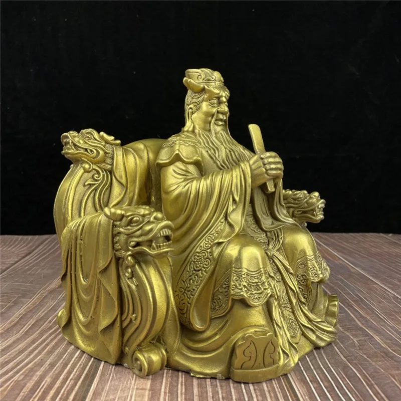 Guyunzhai Brass the Decoration Wind and Rain Shun Donghai King Qinglong Golden Dragon Copper Statue Crafts