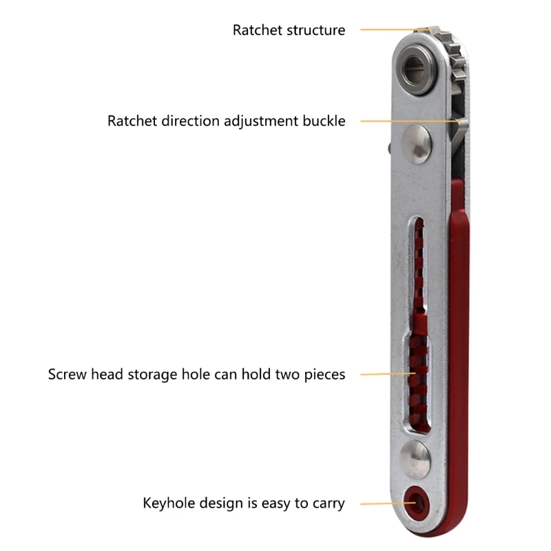 Upgraded Mini Ratchet Wrench Ratchet Screwdriver Alloy Suitable for Various Uses Drop Shipping