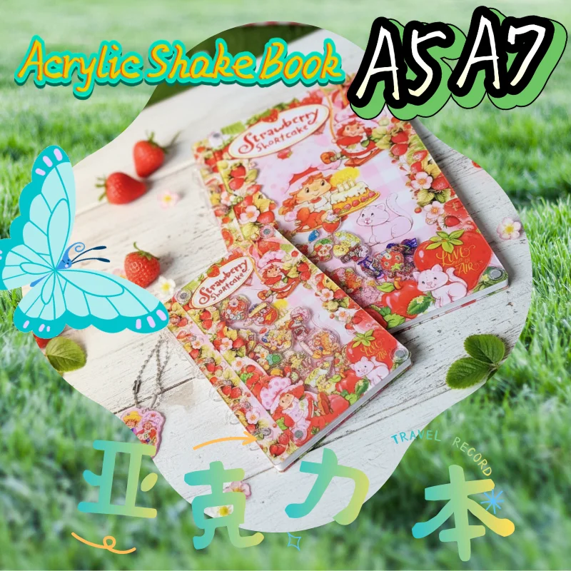 

Acrylic Shake BookA5A7Strawberry Girl Classic Animation Handbook Diary Shorthand Loose-Leaf Book Student Stationery Friends Gift