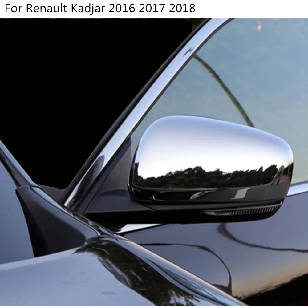 Styling ABS Chrome/Carbon Fiber Rear View Eyebrow Side Glass Mirror Cover Trim Frame For Renault Kadjar 2016 2017 2018 2019 2020