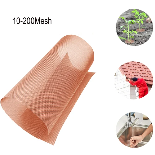 Alambre tejido de 99.9% cobre, malla de 10-200, filtro de tela protectora, pantalla de cobre, pantallas de tamizado seco, pantalla de señal, malla de cobre