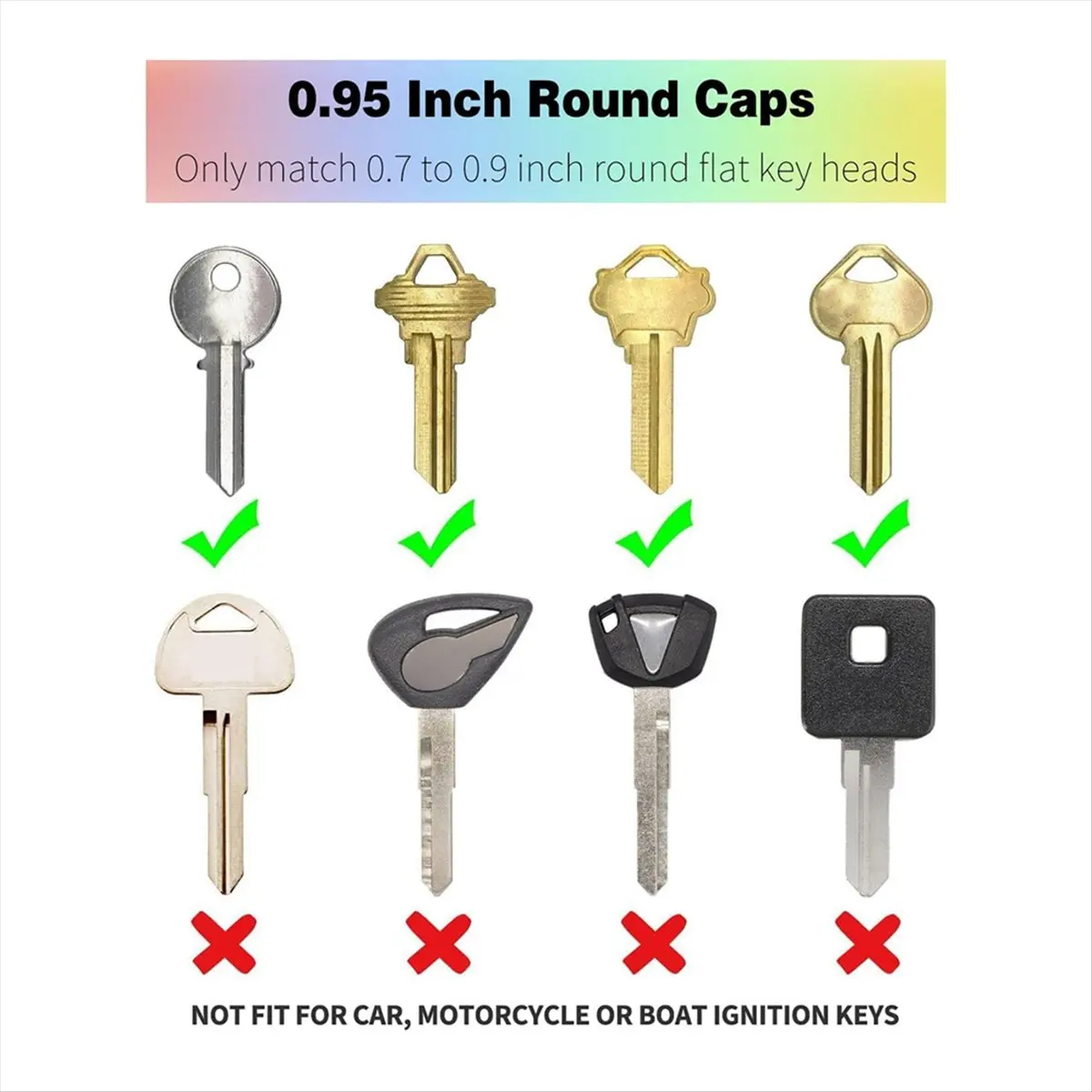 ABQR 80 قطعة أغطية ألوان المفاتيح أغطية المفاتيح العلامات يغطي مجموعة حلقات تحديد المفاتيح مفتاح القبعات العالية للمفاتيح منظمة مفتاح المنزل