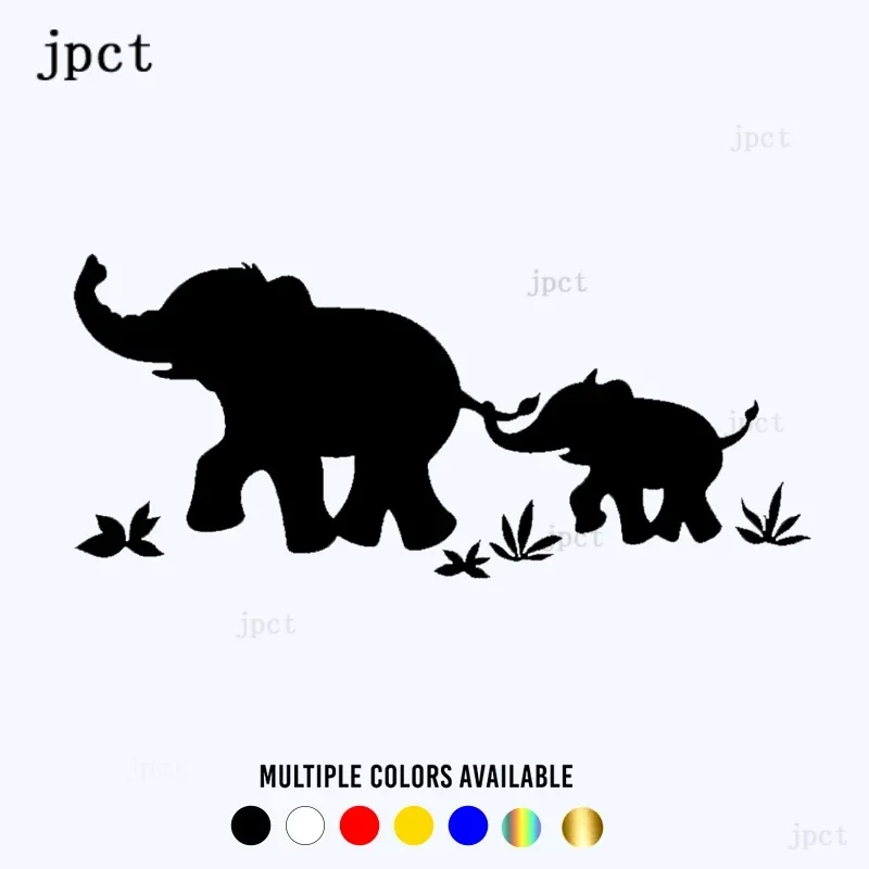 

JP Car Decal die cut elephant mother baby car bumper window laptop waterproof Vinyl Decal 20cmx8 in various sizes / colors 8cm