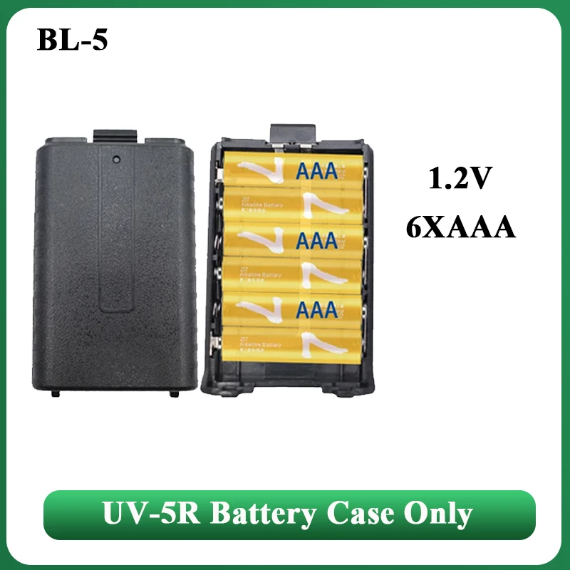 Baofeng UV-5R Battery Case BL-5 AAA batteries Shell Extended AA Battery Housing for GT-5R DM-5R UV-5RE Walkie Talkie Accessories