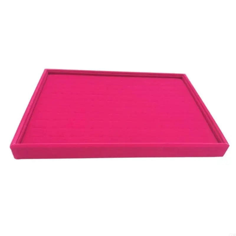 100 Slots Jewelry Display Tray Ring Storage Display Box Rings Display Tray Stackable Jewerly Cases for Selling