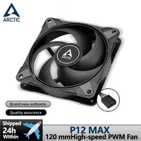 ARCTIC P12 Max, ventilador con caja de 120 mm de alto rendimiento, controlado por PWM 200–3300 RPM, optimizado para presión estática, rodamiento dinámico de fluido