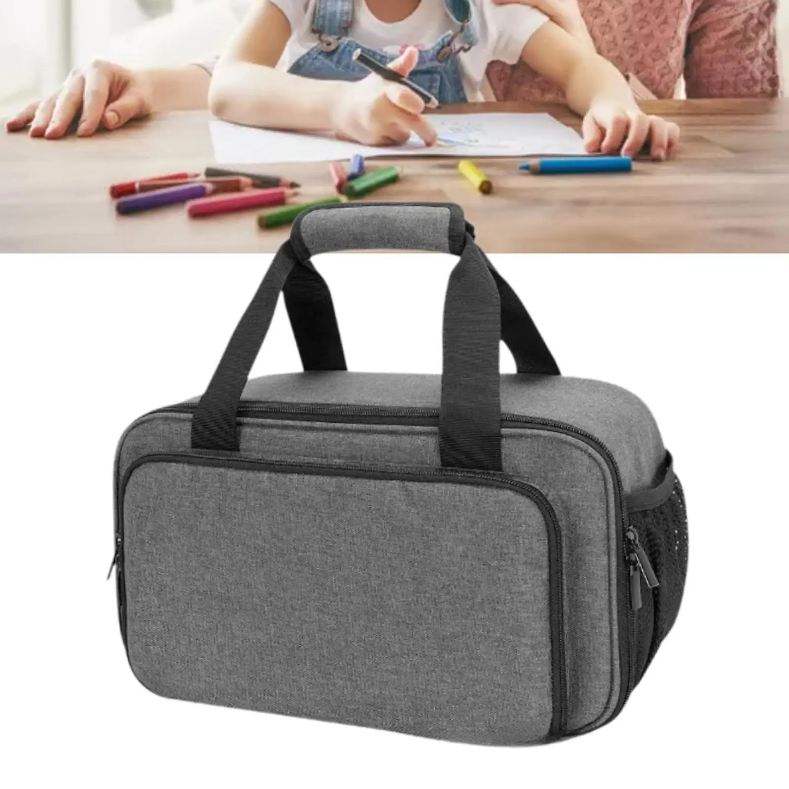 Astuccio per matite con manico portatile, organizer per viaggi a casa, uomini e donne