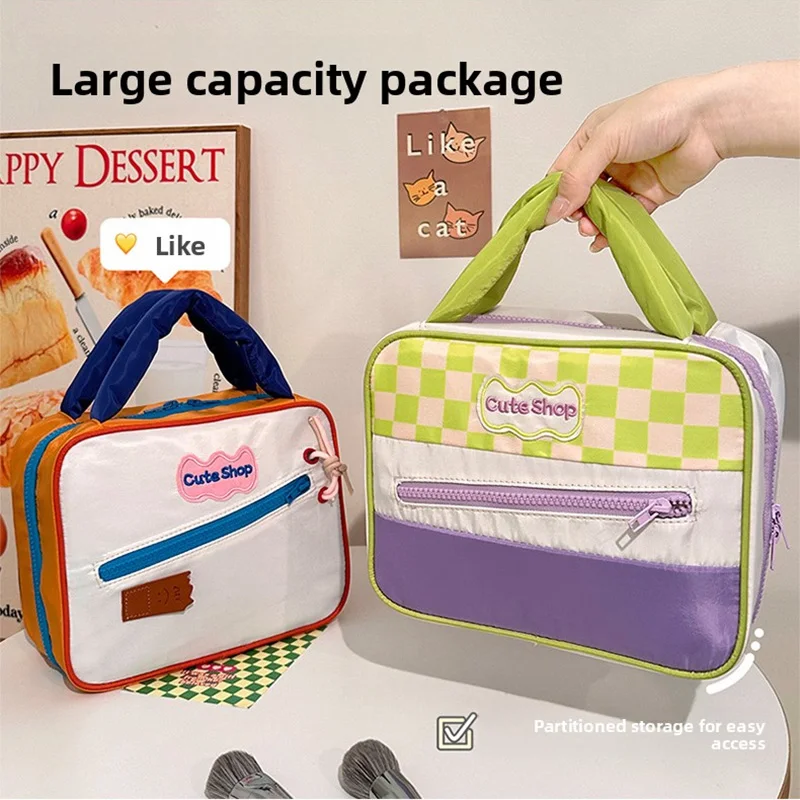 

Cute Cosmetic Bag For Women Large Capacity Multifunctional Toiletries Organizer Portable Travel Makeup Pouch Bag Storage Bags