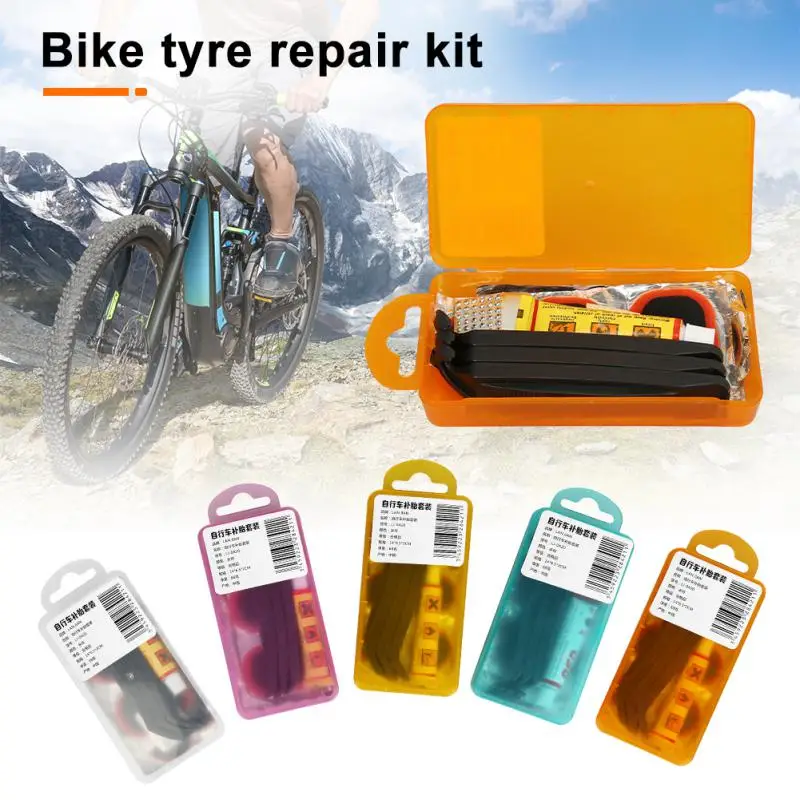 Bicycle Tire Repair Kit MTB Cycling Flat Tyre Repair Rubber Patch Glue Lever Free Cold Patch Sealant Bike Inner Tube Repair Tool