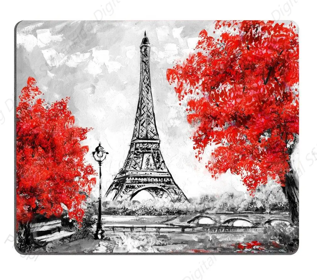 

Paris Eiffel Tower Travel Souvenir Mouse Pad European City Landscape Game Computer Mouse Pad Anti Slip Rubber 25*30cm