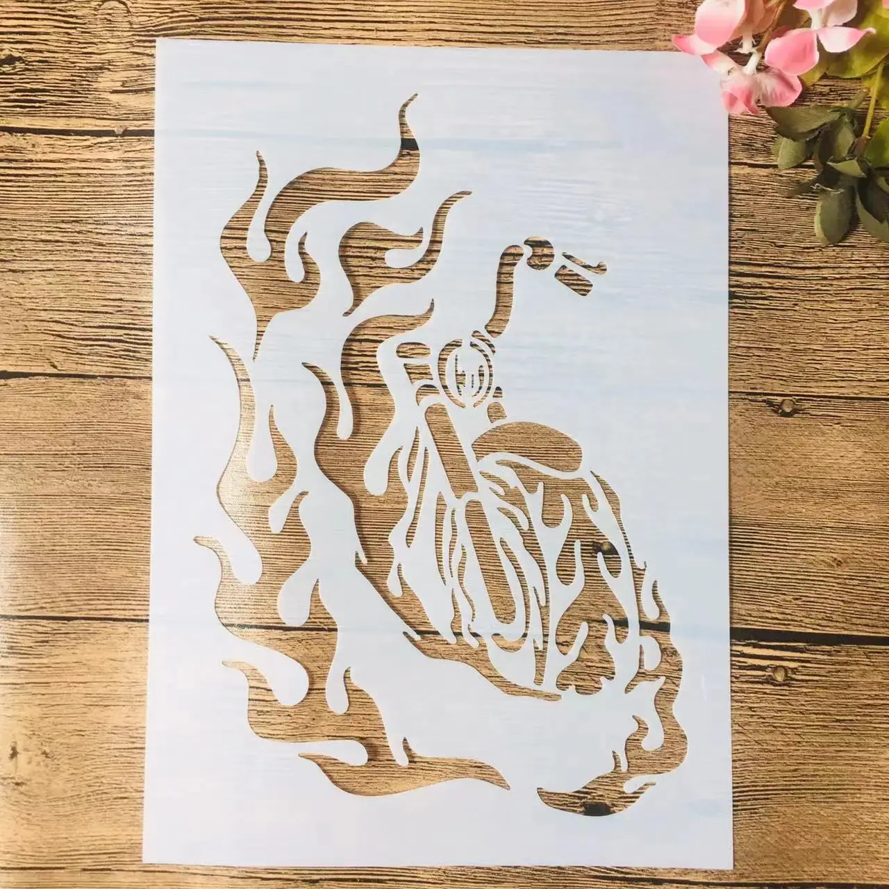 

A4 29 см мотоцикл огонь DIY многослойные трафареты настенная живопись раскраска для скрапбукинга тиснение альбом декоративный шаблон