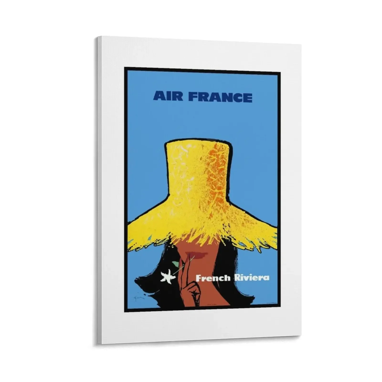 

1963 Air France FRENCH RIVIERA Travel Poster Canvas Painting home decorations and organization Decoration for home painting