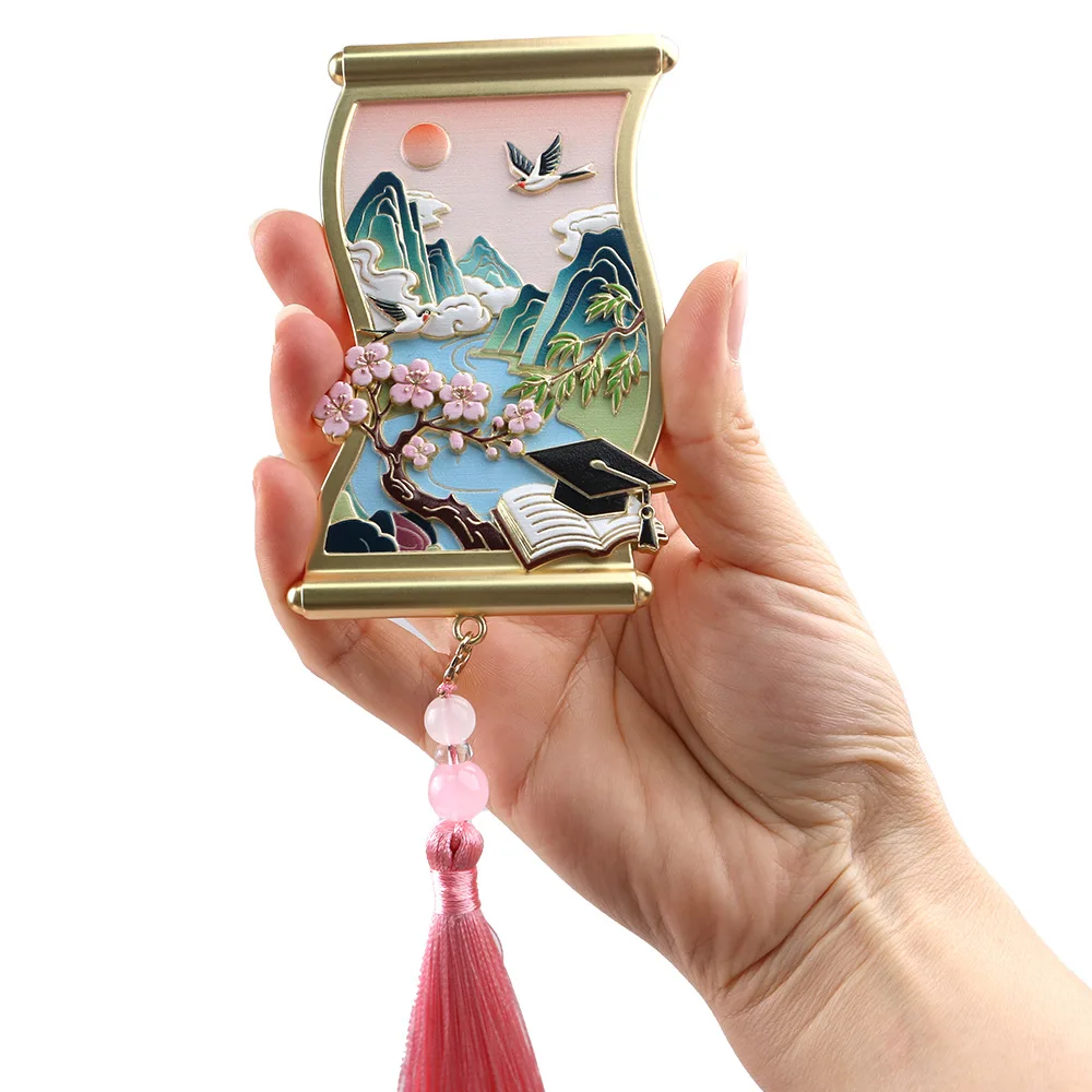 مرآة حمل معدنية عتيقة لتدفق المياه على نهر الجبال، هدية موسم التخرج المحمولة، مرآة محمولة للسفر