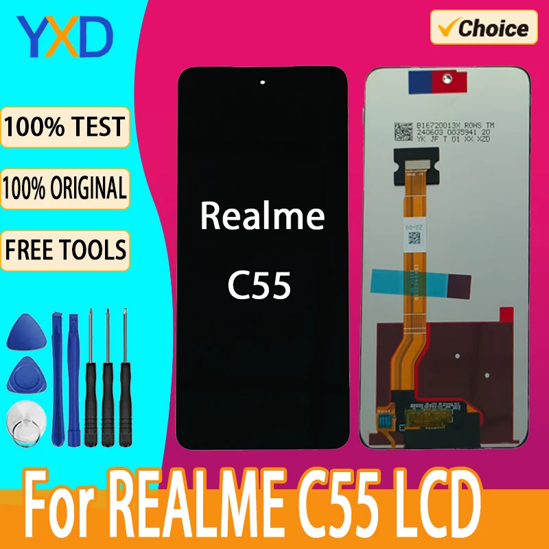 Display LCD per REALME C55 Display LCD Touch Screen Digitizer Assembly per sostituzione schermo LCD REALME C55