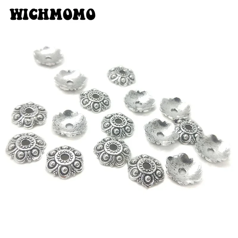 New 30pieces/bag 12mm Zinc Alloy  Flower Shape Spacer Bead End Caps for DIY Beads Bracelet Necklace Jewelry Findings