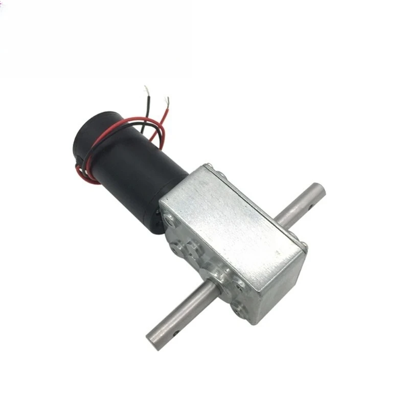5840-31ZY Dual Shaft Worm Reduction Motor DC12V 24V 33MM Shaft Self Lock 12-470RPM Heavy Torque Transmission Power Component