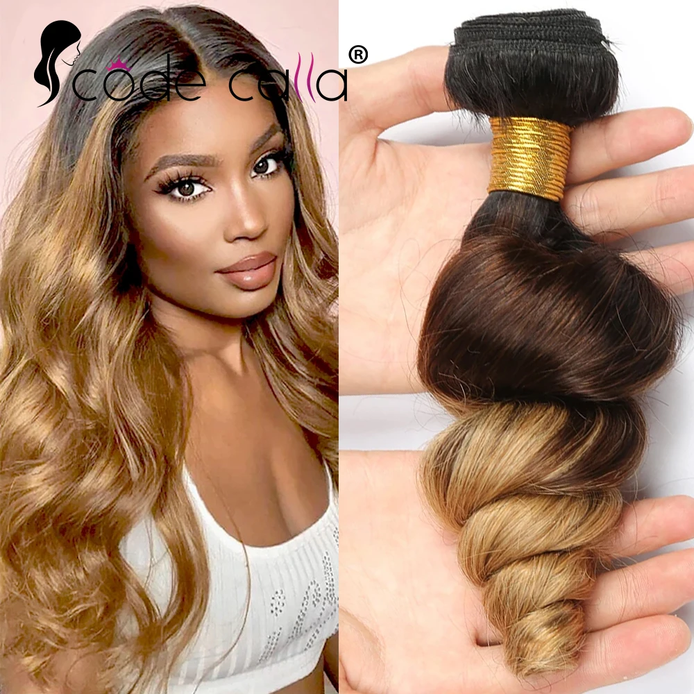 10A Human Hair Bundles Brazilian Hair Weave Bundles with Closure Body Wave Human Hair Bundles Hair Extensions Ombre Brown Color