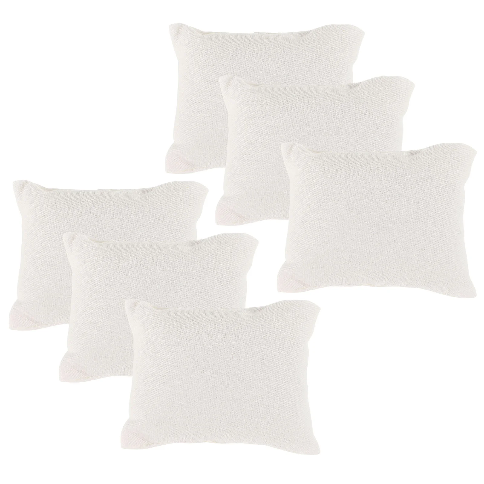 6 Pcs Pillow House Miniature Pillows Accessories Toys Decorate Dollhouse White Accessory