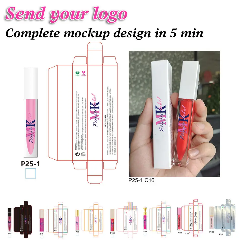 Lip Gloss Wholesale Vegan Waterproof Plumping Glitter Custom Logo Lip Plumper Glossy Vendor Pink Lipgloss Private Label