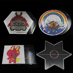 Big Hama Beads 5mm Square Large Pegboards Board for Hama Fuse Beads Circle Puzzle Template for Educational Toys