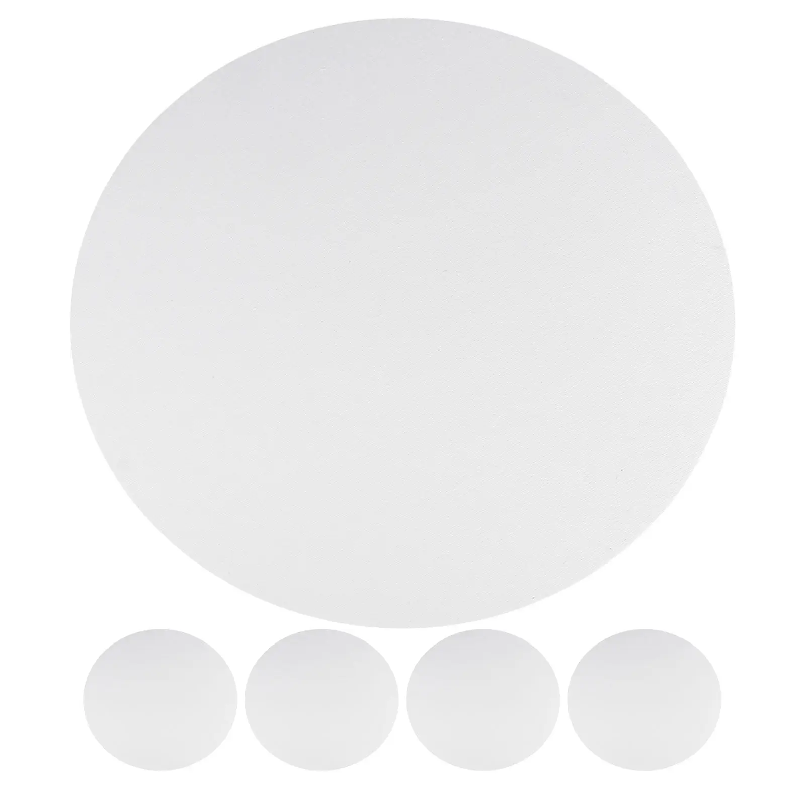 5Pcs Round Blank Canvas Boards 9.84 Inch Cotton Art Panels Best for Oil Acrylic Watercolor Painting Art Studio Use