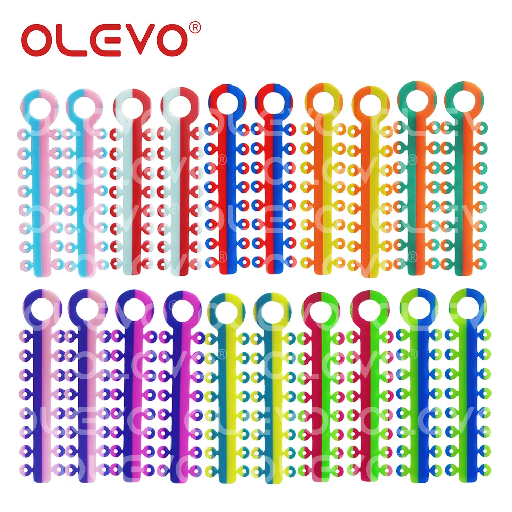 OLEVO 320Pcs/20Sticks Dental Orthodontic Leagues Rings Elastic Ligature Ties Rubber Bands for Teeth Braces Suspenders Dentistry