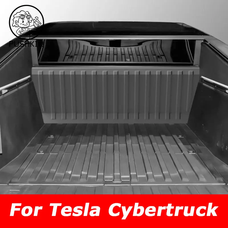 

For Tesla Cybertruck Rear Trunk Front Protective Pad 2024 2025 Trunk Liner Cargo Backrest Mat Car Pickup Truck Accessories 1pc