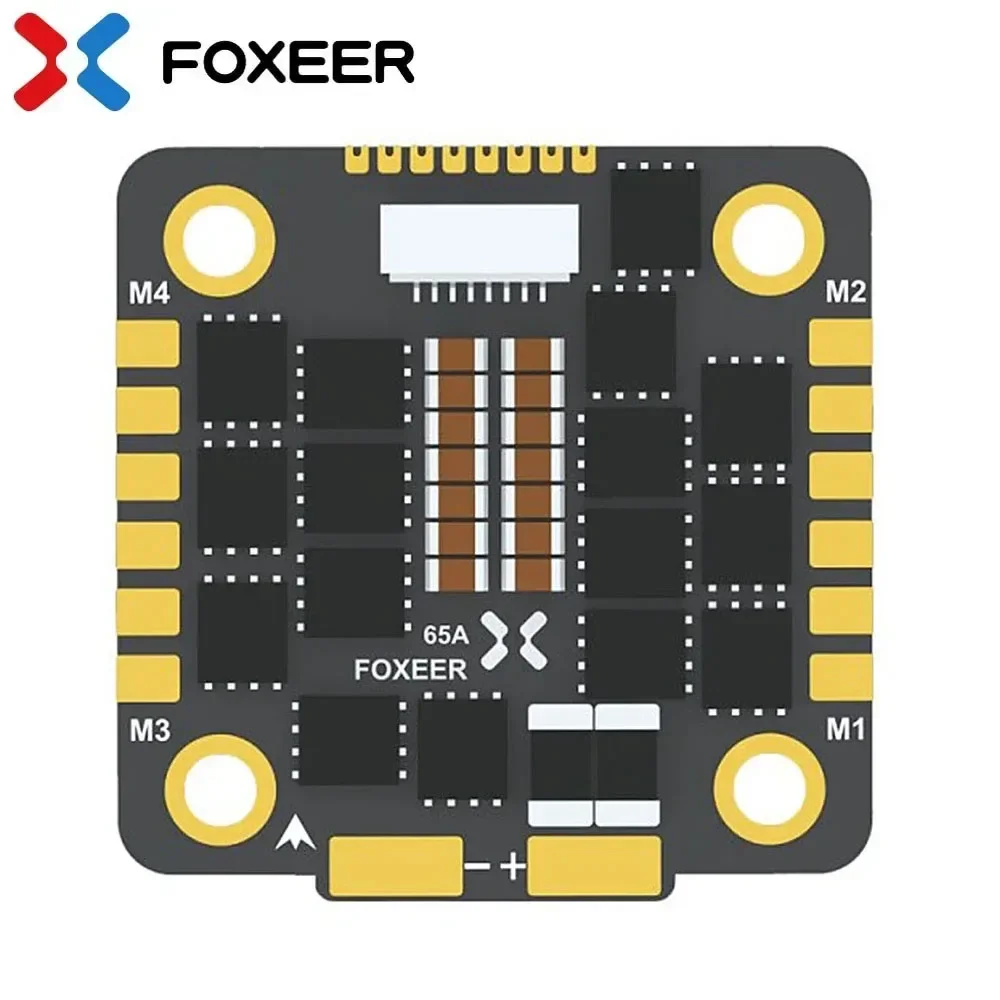 ToPssFOXEER Reaper F4 128K 65A ESC BLHeli32 4in1 3-8S Lipo Input Signal DShot 150/ 300/ 600/ 1200/ MultiShot/OneShot For RC FPV