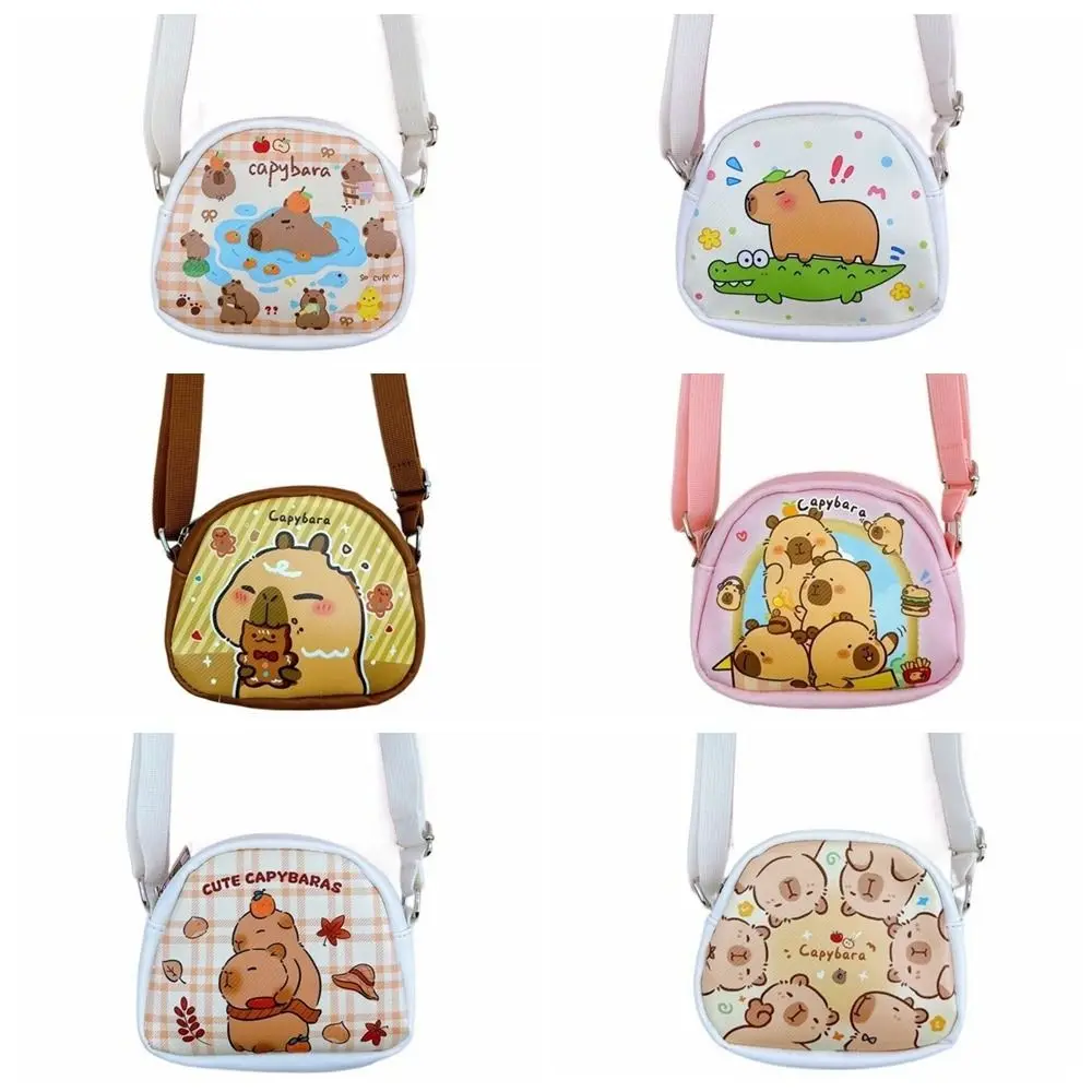 น่ารัก PU หนัง Capybara กระเป๋าการ์ตูนสัตว์ขนาดเล็ก Satchel กระเป๋า Crossbody เด็ก