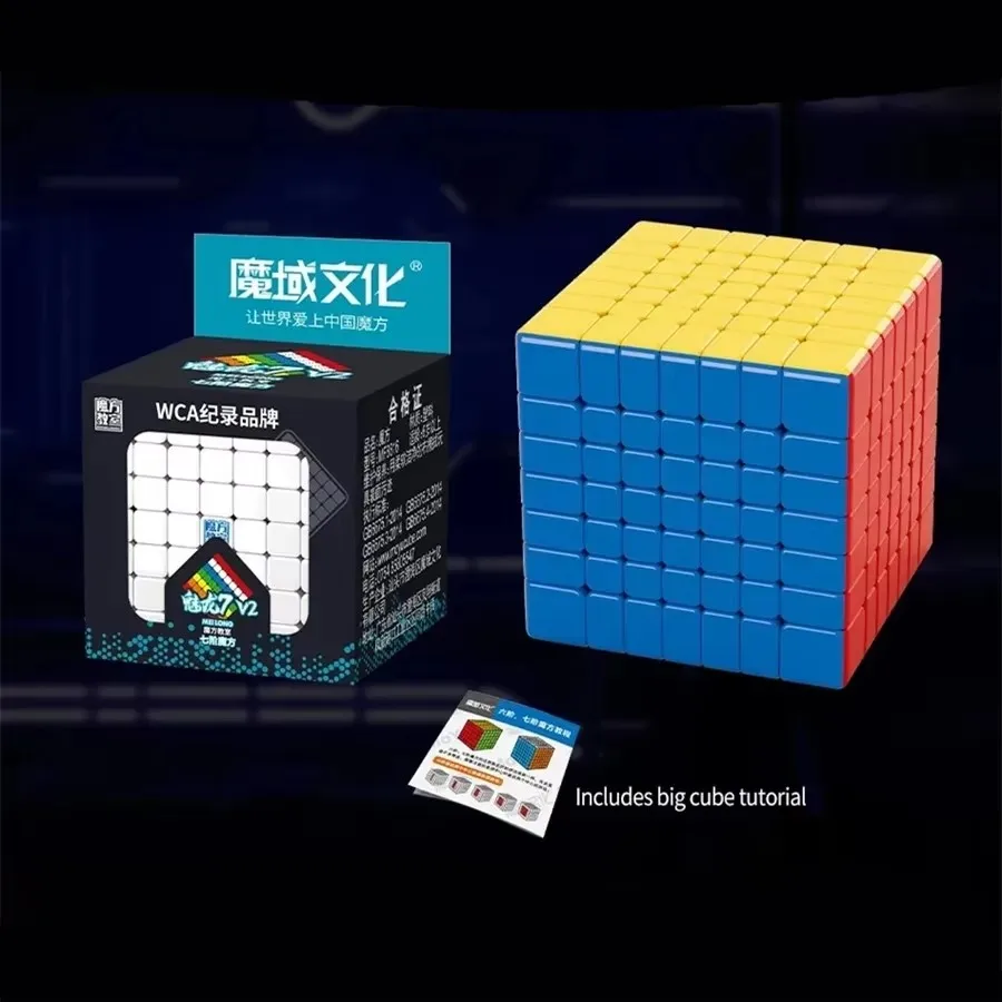 

MOYU MeiLong 7 V2 7x7x7 Magnetic Magic Speed Cube Stickerless Professional Fidget Toys MoYu MeiLong 7 Cubo Magico
