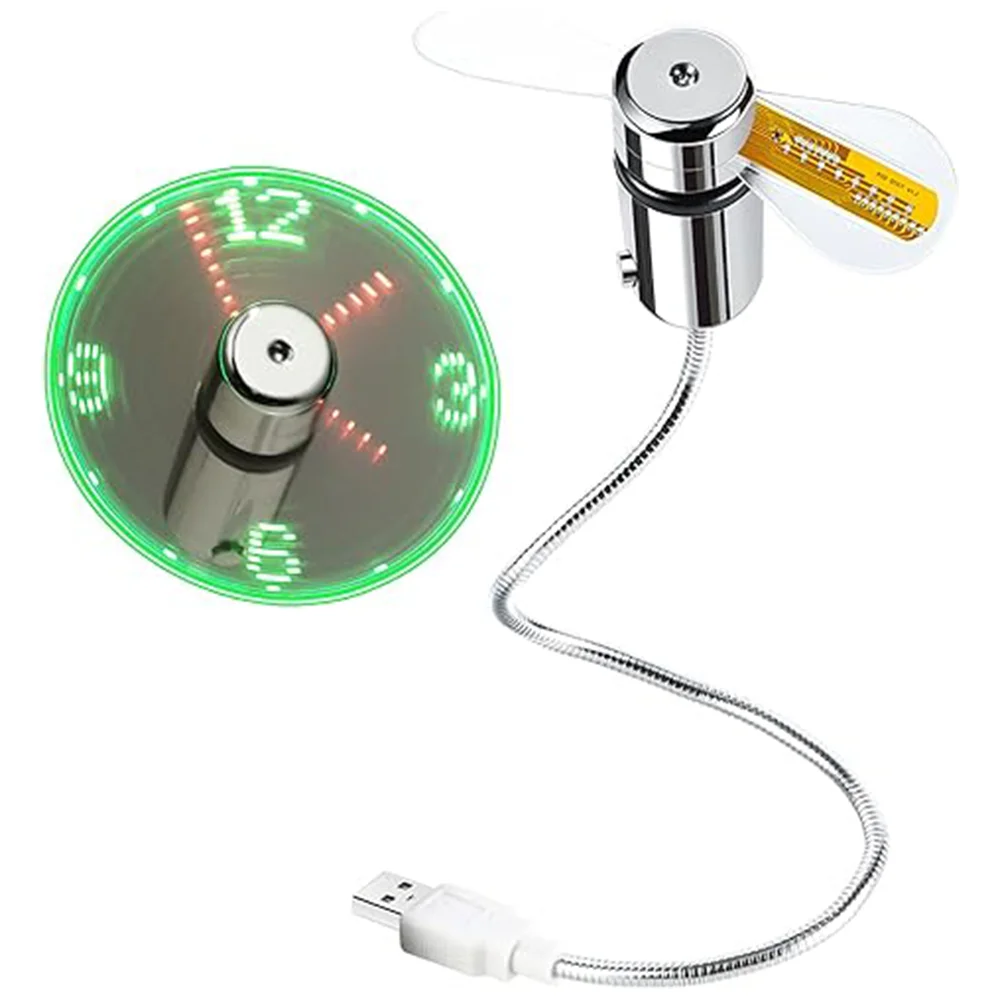 Luci a LED ventola della luce dell'orologio USB, funzione di visualizzazione in tempo reale, nuove luci strane, regalo di compleanno di natale per bambini adulti